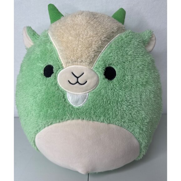 Fuzzamallows Green  Goat-Llama Plush By Jazware Polyester Fibers12 inches - Picture 1 of 7
